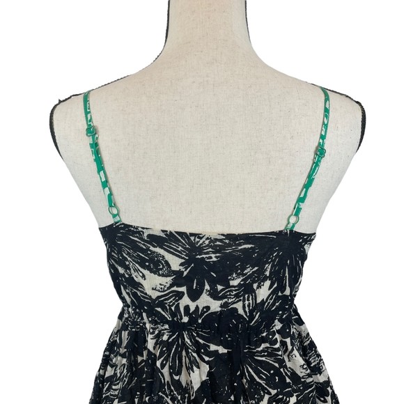 ANTHROPOLOGIE WE LOVE VERA BLACK FLORAL STAMP ART DRESS SUNDRESS SIZE 0 - Picture 8 of 11